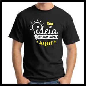 Camisa Personalizada Adulto Malha PP   Algodão + Poliester  