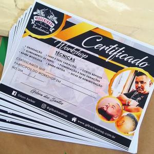 Certificado Papel Linho 29x21 4x0  Sem Bordas 