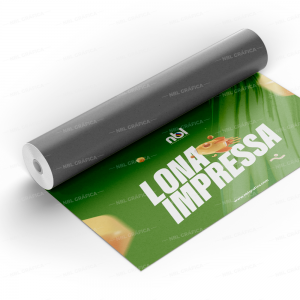 Lona Impressa Lona 440g  4x0 - EcoSolvente Brilho Sem acabamento 